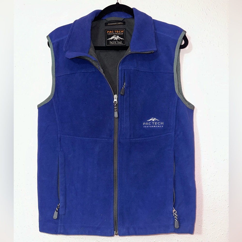 Men’s Blue Outdoor Fleece Vest Pac Tech/ Pacific Trail